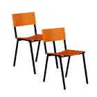 Cadeira Iso Empilhavel 2un  Laranja