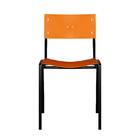 Cadeira Iso Empilhavel 5un  Laranja