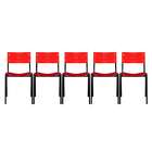 Cadeira Iso Empilhavel 5un  Vermelha