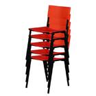 Cadeira Iso Empilhavel 5un  Vermelha