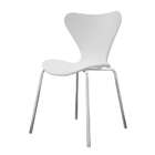 Cadeira Jacobsen Branca E Cromada