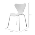 Cadeira Jacobsen Branca E Cromada