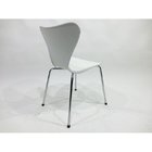Cadeira Jacobsen Em Polipropileno Base Cromada Branca