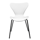 Cadeira Jacobsen Polipropileno Sala Jantar Base Preta - Branco