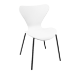 Cadeira Jacobsen Polipropileno Sala Jantar Base Preta - Branco