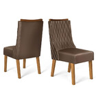 Cadeira Jade Estofada Curva Com 2 Unidades Dj Móveis