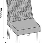 Cadeira Jade Estofada Curva Com 2 Unidades Dj Móveis