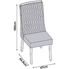 Cadeira Jade Estofada Curva Com 2 Unidades Dj Móveis