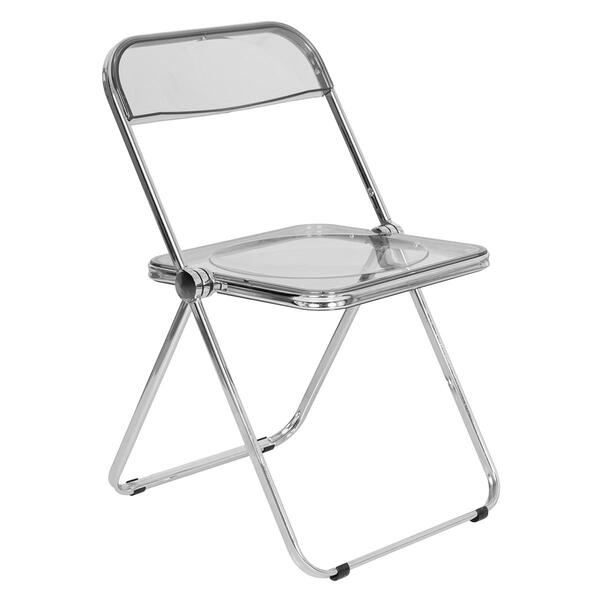 Cadeira Jantar Design Dobrável Cristal Acrílico Transparente