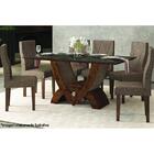 Cadeira Jantar Estofada Ágata C/ 2 Unidades Rustico Malbec/li