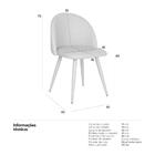 Cadeira Jantar Estofada Maite Sedona