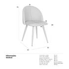 Cadeira Jantar Estofada Maite Sedona Cinza