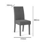 Cadeira Jantar Estofada Olimpia C/ 2 Unidades Rustico Malbec/