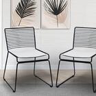 Cadeira Jantar Geni Metal Maciço Decorativa Com Assento Estof
