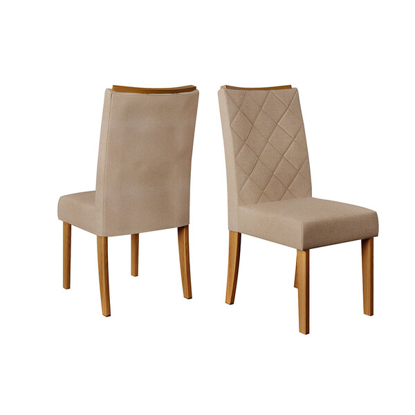 Cadeira Jantar Golden Estofada Curva Com 2 Unidades Dj Móveis