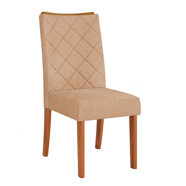 Cadeira Jantar Golden Estofada Curva Com 2 Unidades Dj Móveis