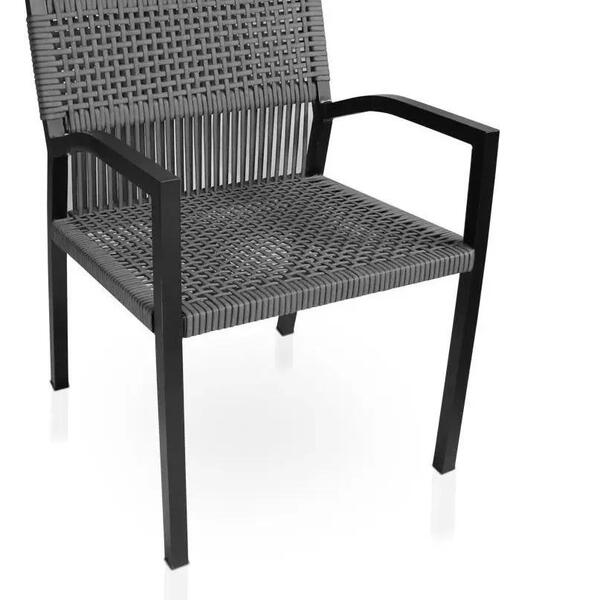 Cadeira Jantar Jardim Junco Fibra Sintetica Aluminio Antúrio