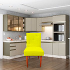 Cadeira Jantar Madrid Pés Palito Sued Amarelo - D'classe Decor