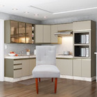 Cadeira Jantar Madrid Pés Palito Sued Bege - D'classe Decor