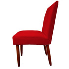 Cadeira Jantar Madrid Pés Palito Sued Vermelho - D'classe Dec