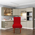 Cadeira Jantar Madrid Pés Palito Sued Vermelho - D'classe Dec