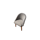 Cadeira Jantar Meia Lua Veludo Cinza - Montanaris Decor