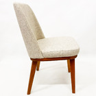 Cadeira Jantar Modelo Gold Tecido Linho Madeira Nobre Maciça