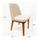 Cadeira Jantar Modelo Gold Tecido Linho Madeira Nobre Maciça