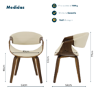 Cadeira Jantar Nicole Com Assento E Encosto Anatômico Em Pu C