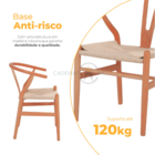 Cadeira Jantar Wish Bone Madeira Para Sala Cozinha Área Gourm