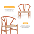 Cadeira Jantar Wish Bone Madeira Para Sala Cozinha Área Gourm