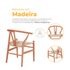 Cadeira Jantar Wish Bone Madeira Para Sala Cozinha Área Gourm