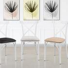 Cadeira Jantar X Cross Metal Branco Reforçado Katrina Sala Me