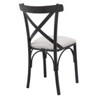 Cadeira Jantar X Cross Metal Preto Reforçado Katrina Sala Mes