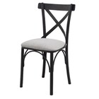 Cadeira Jantar X Cross Metal Preto Reforçado Katrina Sala Mes