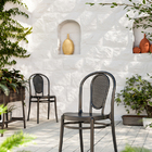 Cadeira Jardim Retro Rattan De Polipropileno – Tk Preto