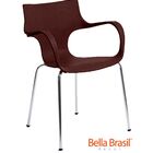 Cadeira Jim Daniela Em Polipropileno - Chocolate