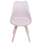 Cadeira Joly Com Almofada Fendi Base De Madeira - Or Design