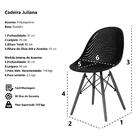 Cadeira Juliana Cinza Sala Cozinha Jantar