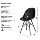 Cadeira Juliana Preta Sala Cozinha Jantar