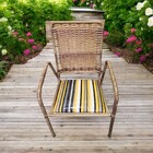 Cadeira Junco Fibra Sintética Assento Estofado Area Varanda