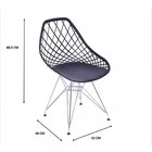 Cadeira Kaila Base Cromada  Fendi/cromado