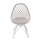 Cadeira Kaila Base Cromada  Fendi/cromado