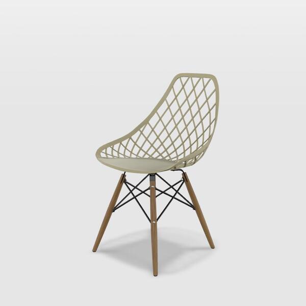 Cadeira Kaila Dsw Fendi Empório  Base Madeira