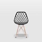 Cadeira Kaila Eiffel Preto Empório Tiffany Base Cobre