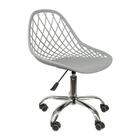 Cadeira Kaila Polipropileno Cinza Base Rodízio