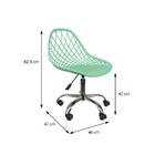 Cadeira Kaila Polipropileno Tiffany Base Rodízio