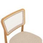 Cadeira Kappesberg Em Madeira Maciça Linho Mesclado Areia Tel