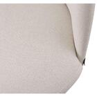 Cadeira Karine Linho Areia Com Base Giratória Em Madeira