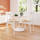 Cadeira Katrina Branca Assento Corano Bege